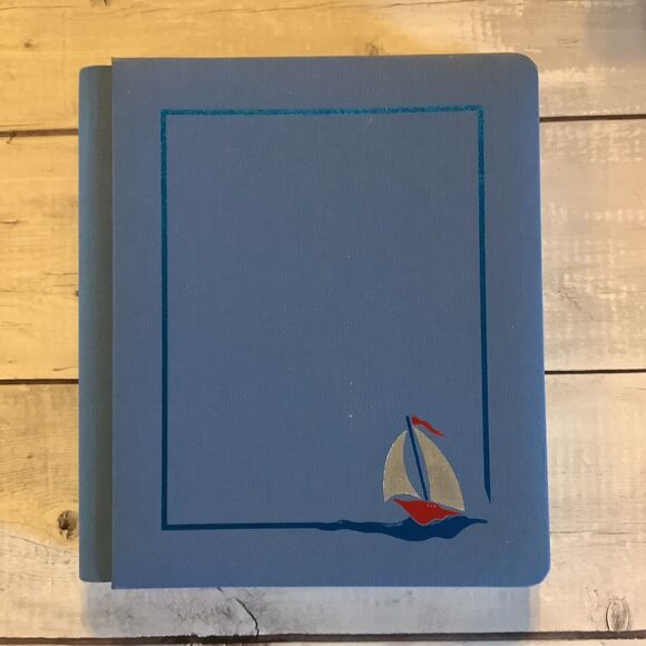 Creative Memories 8 X 10 Blue Sailboat Reflections Scrapbook Album 15 Pages READ - Picture 1 of 13
